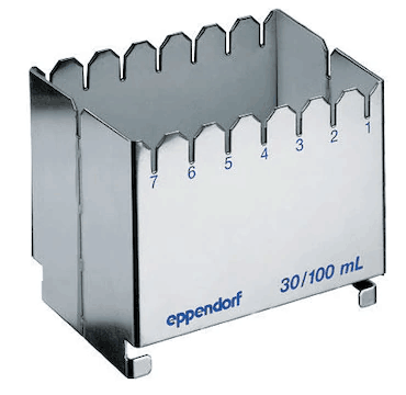 德國(guó)艾本德（Eppendorf）ReservoirRack,用于存放10mL、30mL和100mL試劑槽。最多可以放置7個(gè)試劑槽模塊或試劑槽